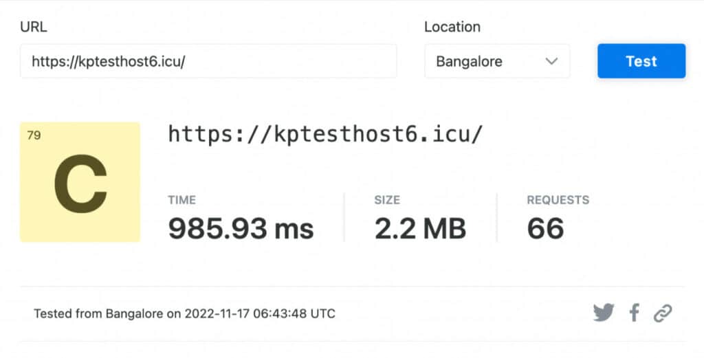 HostArmada Speed Reaper Speed Test (Bangalore)