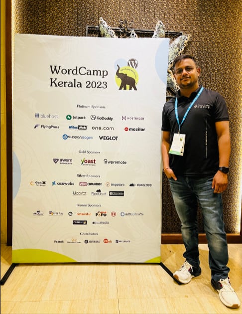 Meeting Rajesh Chauhan at WordCamp Kerala