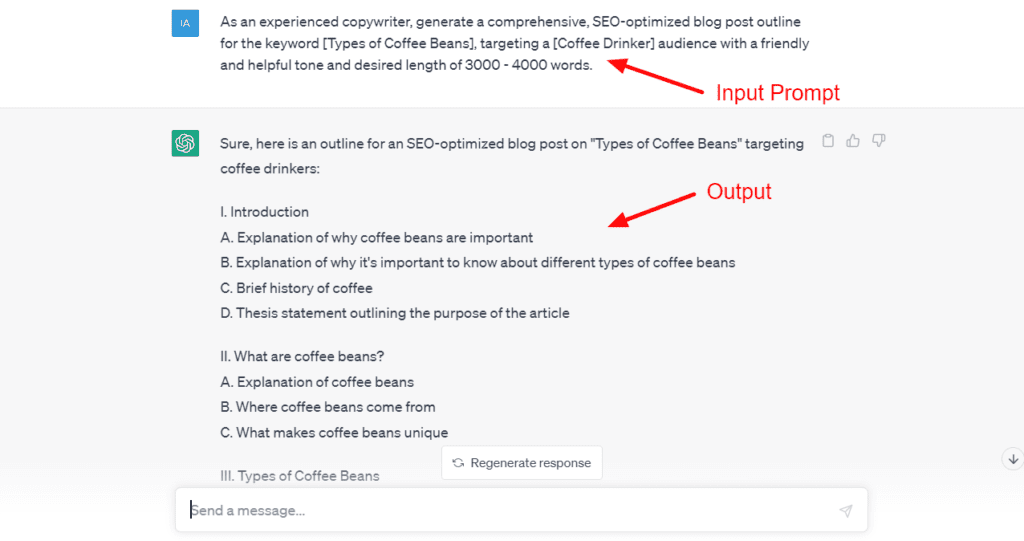 Article Outlines with ChatGPT