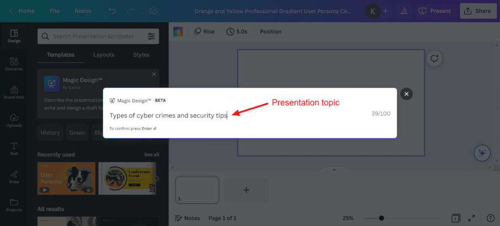 Magic Design for Presentations