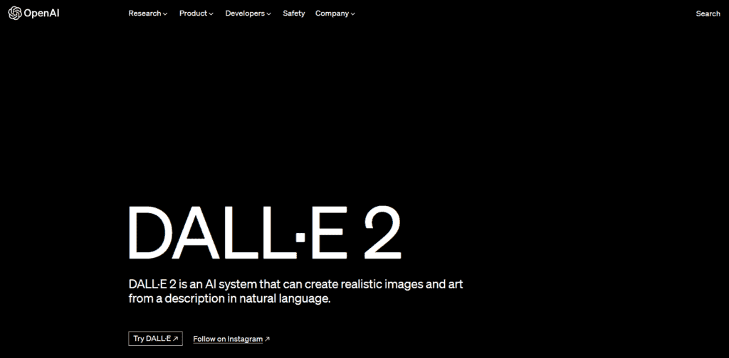 DallE homepage