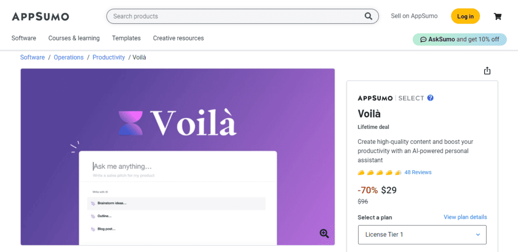 Voila AppSumo Deal