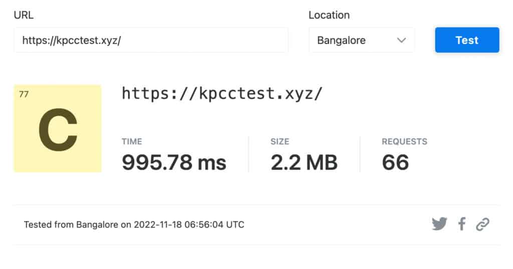 ChemiCloud speed test - India