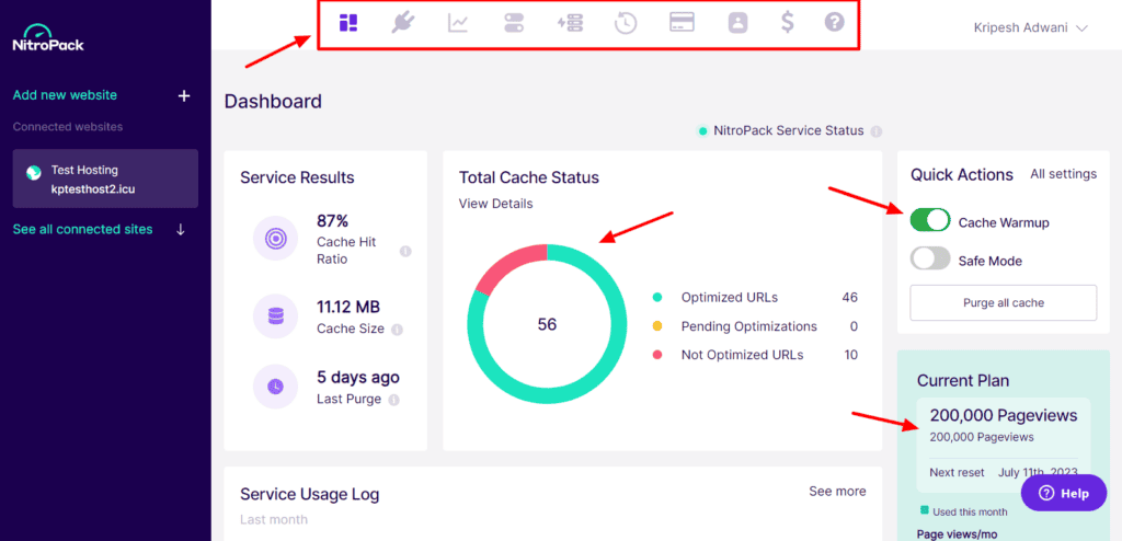 NitroPack Dashboard