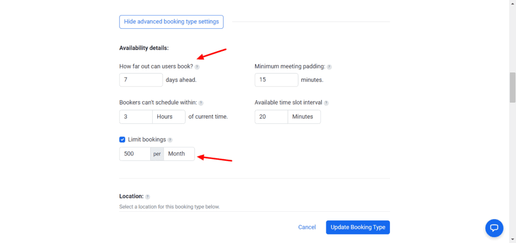 TidyCal - Advanced options