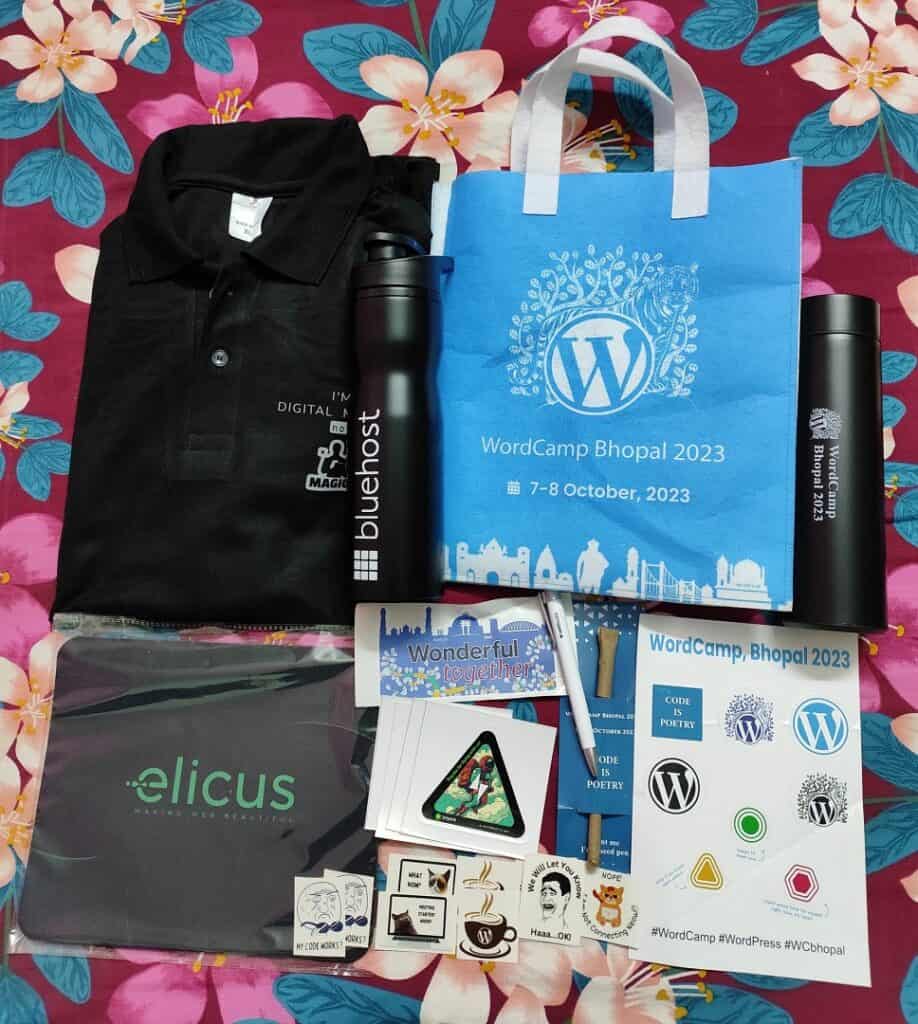 WordCamp Bhopal Free Swags