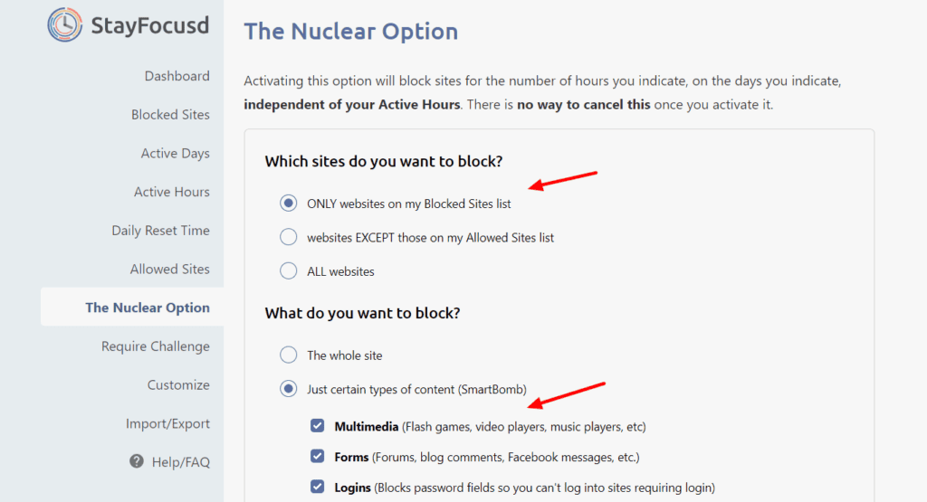 StayFocusd Nuclear option