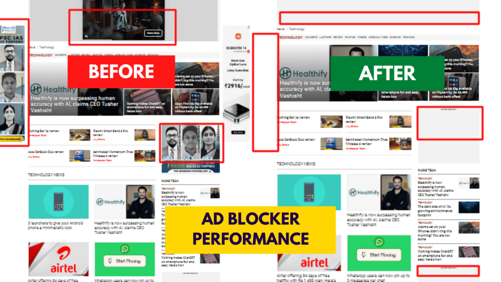 Ad blocker performance