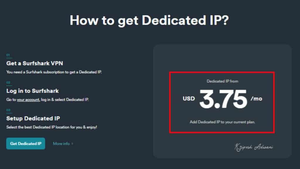 Dedicated IP Price