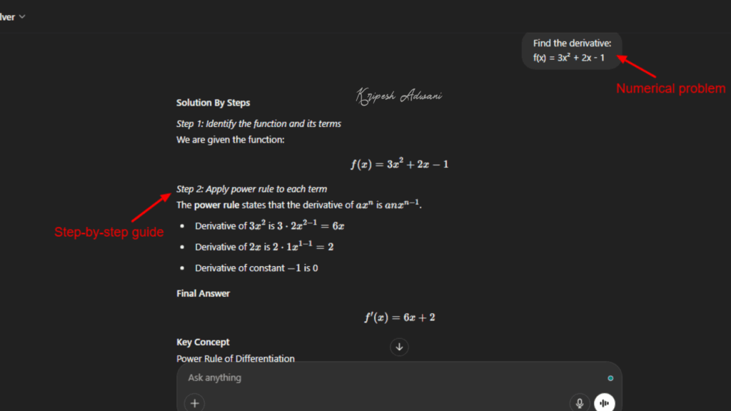 Math Solver Example 1 2