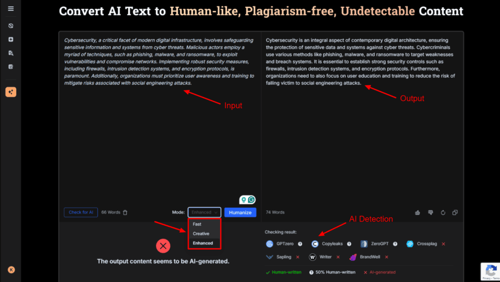 BypassGPT AI humanizer