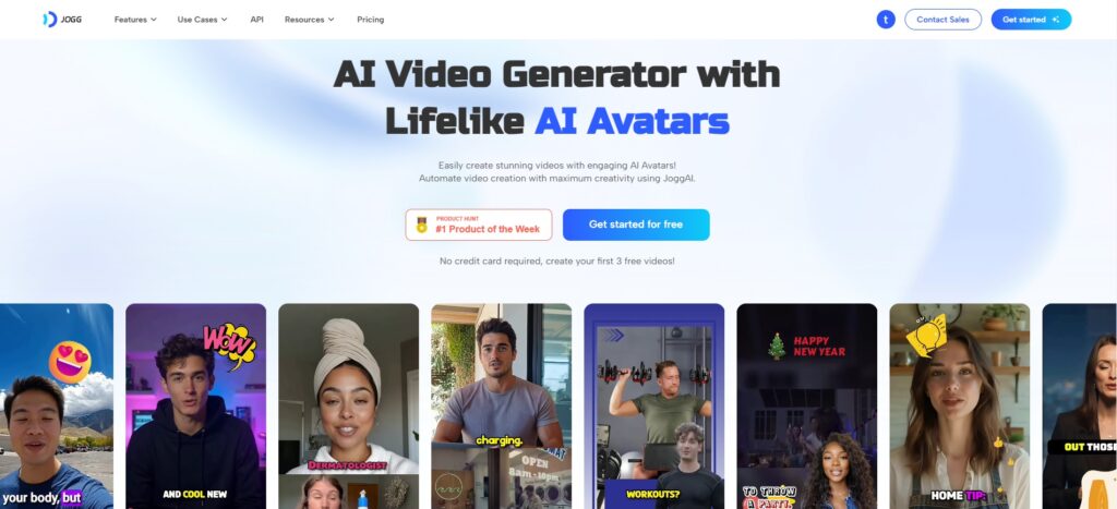 JoggAI Review - homepage