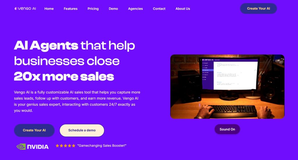 Vengo AI Review homepage
