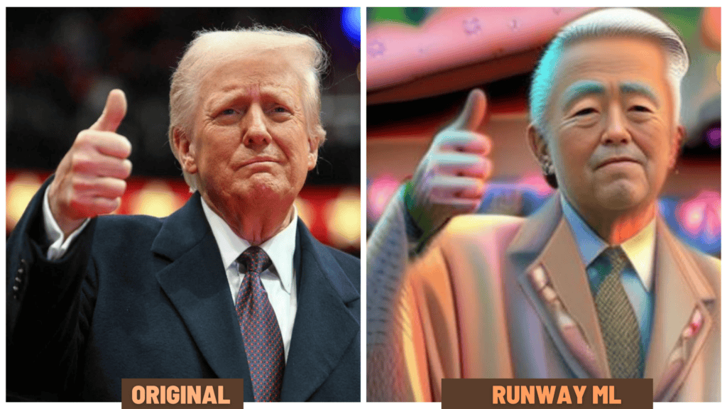 Runway ML - Ghibli style Donald Trump image