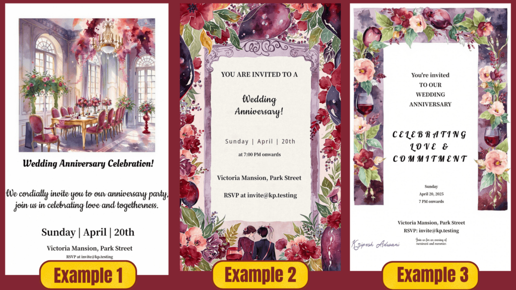 Invitation Card Use Cases 2