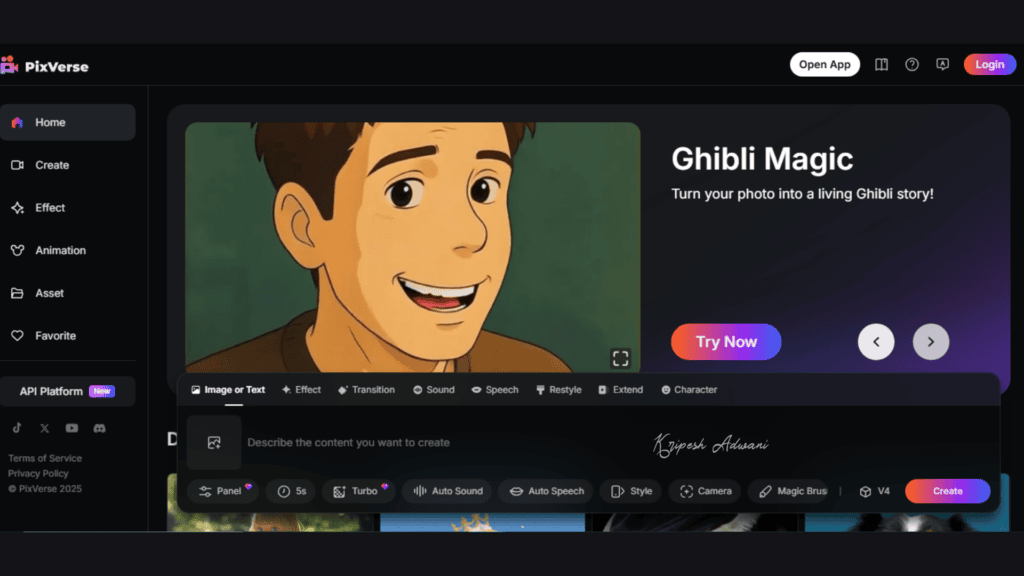 PixVerse Homepage
