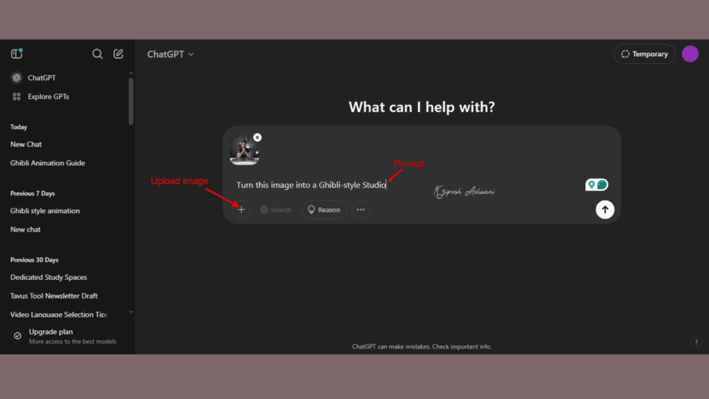 Step 1 Create a Ghibli-Style Image