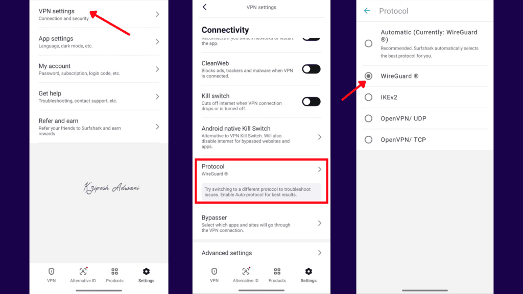 Step 2 Change the Protocol