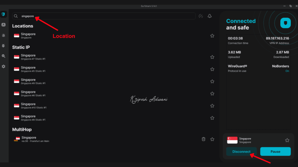 Step 4 Choose a Server Location