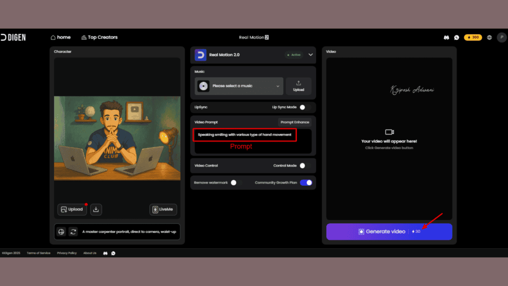 Step 4 Generate an Avatar Video from the Image
