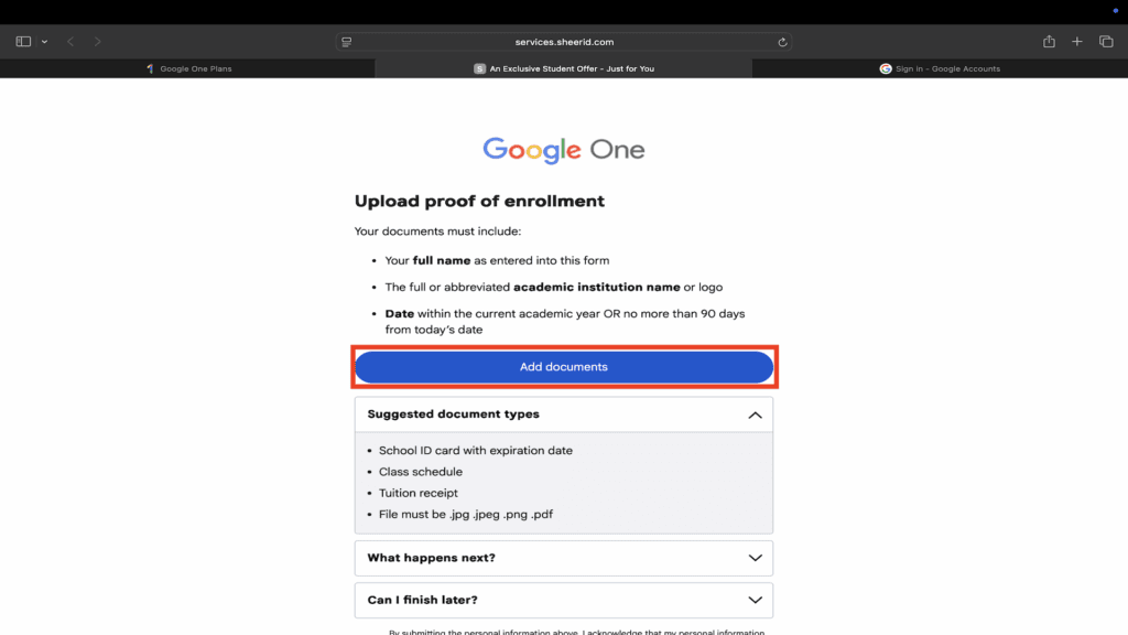 Gemini Pro - Add Documents